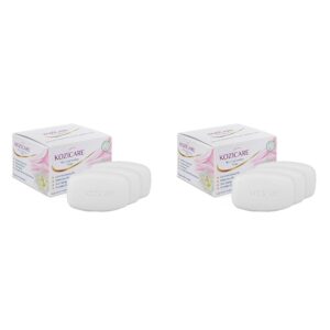 Kozicare Skin Lightening Soap Pack of 6 | Kojic Acid & Vitamin C | Anti Aging & Sun Protection | Moisturizing Bath Soap for Men & Women |