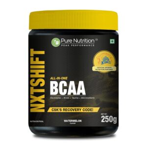Pure Nutrition BCAA Powder – 250g | 2:1:1 Ratio | Intra Workout | Watermelon Flavor