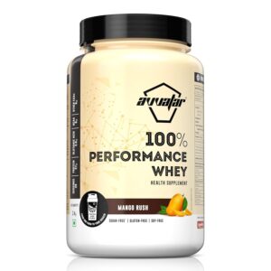 AVVATAR PERFORMANCE WHEY PROTEIN | 1Kg | Mango Rush Flavour | 27g Protein | 29 servings