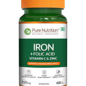 Pure Nutrition Iron with Folic Acid, Vitamin C & Zinc Tablet