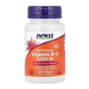 Now Vitamin D3 240Tab (Cholecalciferol) 5000IU | Softgel for Strong Bones & Immunity
