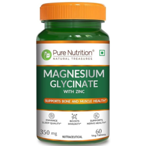 Pure Nutrition Magnesium Glycinate with Zinc 60 Veg Tablet